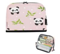 BURSTDDY Large Capacity Pencil Case Pouch,Cute Pandas Big Pencil Bag Organizer with Zipper for School, College, Office, Travel