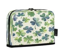BURSTDDY Large Capacity Pencil Case Pouch,Lucky Clover Big Pencil Bag Organizer with Zipper for School, College, Office, Travel