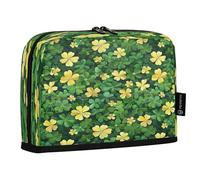 BURSTDDY Large Capacity Pencil Case Pouch,Lucky Clover Big Pencil Bag Organizer with Zipper for School, College, Office, Travel