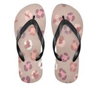 BURSTDDY Leopard Print Flip Flops for Women Men Comfort Beach Thong Sandals XL