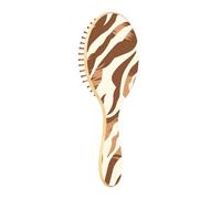BURSTDDY Leopard Print Wooden Hair Brush,Massage Scalp Hairbrush for Women Men and Kids, for All Hair Types