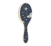 BURSTDDY Leopard Print Wooden Hair Brush,Massage Scalp Hairbrush for Women Men and Kids, for All Hair Types
