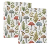 BURSTDDY Mushroom 3 Ring Binder Round Rings 1 Pack,Holds 200 Sheets Ring Binders for School Supplies, Office or Home