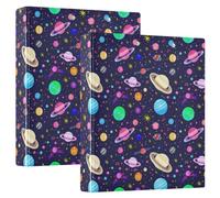 BURSTDDY Planets 3 Ring Binder Round Rings 1 Pack,Holds 200 Sheets Ring Binders for School Supplies, Office or Home