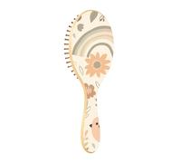 BURSTDDY Rainbows and Birds Wooden Hair Brush,Massage Scalp Hairbrush for Women Men and Kids, for All Hair Types