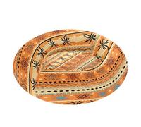 BURSTDDY Round Cat Bed and Dog Bed,13in Coconut Trees and Flowers Washable Non-Slip Soft Pet Bed for Indoor Small Medium Dogs and Cats