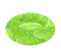 BURSTDDY Round Cat Bed and Dog Bed,13in Lemon Slices Washable Non-Slip Soft Pet Bed for Indoor Small Medium Dogs and Cats