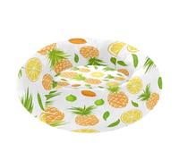 BURSTDDY Round Cat Bed and Dog Bed,13in Pineapple and Lemon Washable Non-Slip Soft Pet Bed for Indoor Small Medium Dogs and Cats