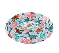 BURSTDDY Round Cat Bed and Dog Bed,13in Sea Turtles Washable Non-Slip Soft Pet Bed for Indoor Small Medium Dogs and Cats