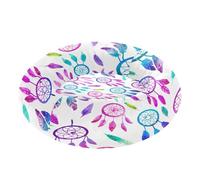 BURSTDDY Round Cat Bed and Dog Bed,15.7in Dreamcatcher Washable Non-Slip Soft Pet Bed for Indoor Small Medium Dogs and Cats