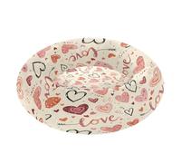 BURSTDDY Round Cat Bed and Dog Bed,15.7in Love Washable Non-Slip Soft Pet Bed for Indoor Small Medium Dogs and Cats
