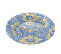 BURSTDDY Round Cat Bed and Dog Bed,15.7in Traditional Ceramic Tile Washable Non-Slip Soft Pet Bed for Indoor Small Medium Dogs and Cats