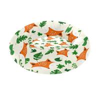 BURSTDDY Round Cat Bed and Dog Bed,20in Cartoon Fox Washable Non-Slip Soft Pet Bed for Indoor Small Medium Dogs and Cats