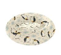 BURSTDDY Round Cat Bed and Dog Bed,20in Cartoon Penguin Washable Non-Slip Soft Pet Bed for Indoor Small Medium Dogs and Cats