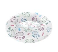 BURSTDDY Round Cat Bed and Dog Bed,20in Dreamcatcher Washable Non-Slip Soft Pet Bed for Indoor Small Medium Dogs and Cats