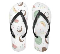 BURSTDDY Tropical Fruits Flip Flops for Women Men Comfort Beach Thong Sandals XL