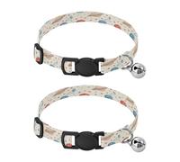 BURSTDDY Watercolor Planets Dog Collar,Adjustable Soft Pet Collar with Quick Release Buckle for for Small Medium Cats and Dogs