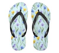 BURSTDDY Wildflowers Flip Flops for Women Men Comfort Beach Thong Sandals M