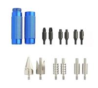 Burstfire - Complete Case Prep Tool Kit - Primer Pocket Reamer, Primer Pocket Uniformer, Primer Pocket Go + No Go Gauges, Primer Pocket Cleaners, Chamfer & Debur Tools - for Reloading - Blue