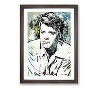 Burt Lancaster in Abstract Framed Print | A2 Walnut Framed Wall Art | Ready to Hang | Abstract Fantasy Picture | Living Room Bedroom Lounge Office