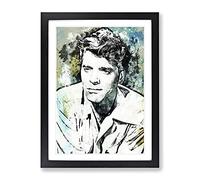 Burt Lancaster In Abstract Modern Framed Print | A3 Black Framed Wall Art | Ready to Hang | Abstract Fantasy Picture | Living Room Bedroom Lounge Office