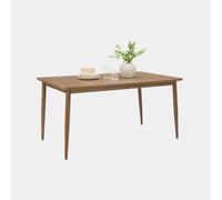 Burton 6 Seater Rustic Dark Wood Effect Dining Table