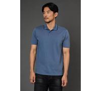 Burton Airforce Blue Tipped Collar Polo Shirt airforce blue