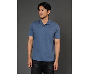 BURTON Airforce Blue Tipped Collar Polo Shirt S
