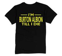 Burton Albion Till I DIE Premium Mens T Shirt X-Large Black/Yellow