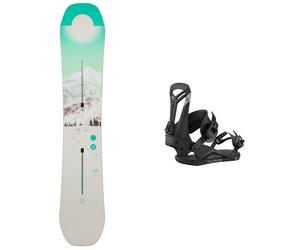 Burton - All mountain snowboard - Pack Feelgood FV First Tracks 2026 for Women - Blue Blue 146 cm.149 cm.152 cm