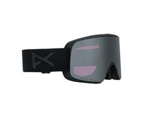 Burton Anon M6S Snow Goggles + Bonus Lens + MFI Face Mask + Case (Low Bridge Fit) (Frame: Smoke, Lens: Perceive Sunny Onyx, Spare Lens: Variable Violet)