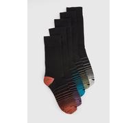 Burton Men's Black 5 Pack Stripe Detail Socks