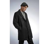 Burton Black Double Breasted Wool Blend Coat black S