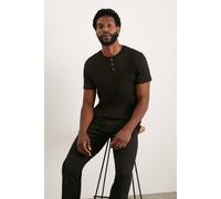 Burton Black Grandad Neck T-Shirt black