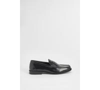 Burton Black Leather Penny Loafer, 9, Black