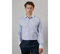 Burton Blue Contrast Collar Stretch Tailored Fit Shirt blue 14.5 in