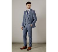 Burton Blue Semi Plain Slim Fit Trousers blue 32R