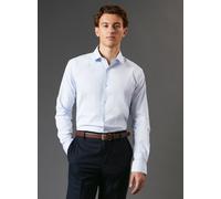 Burton Men's Blue Tailored Fit Long Sleeve Easy Iron Shirt | Size: 15.5 in Burton Blue 15.5 in