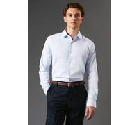 Burton Blue Tailored Fit Long Sleeve Easy Iron Shirt blue 17.5 in