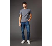 Burton Blue Wash Stretch Tapered Fit Jeans In Bright Blue bright blue
