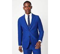 Burton Bright Blue Slim Fit Suit Jacket bright blue