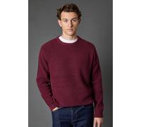 Burton Burgundy Cotton Rich Ribbed Crew Neck Jumper burgundy M