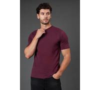 Burton Burgundy Grandad Neck T-Shirt burgundy