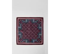 Burton Burgundy Printed Pocket Square burgundy One Size