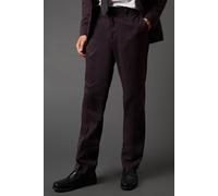 Burton Burgundy Slim Fit Tuxedo Suit Trousers burgundy