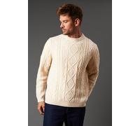 Burton Off White Knitted Jumper Mens Casual Jumpers & Cardigans