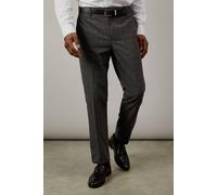Burton Charcoal Prince Of Wales Check Slim Fit Trousers charcoal 30R