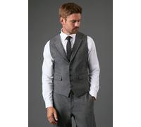 Burton Charcoal Tweed Look Waistcoat charcoal L