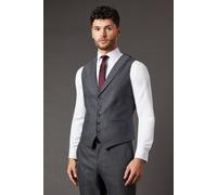 Burton Charcoal Tweed Look Waistcoat charcoal S