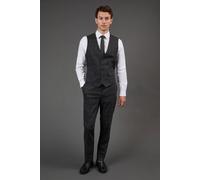 Burton Charcoal Windowpane Check Slim Fit Suit Trousers charcoal 34R